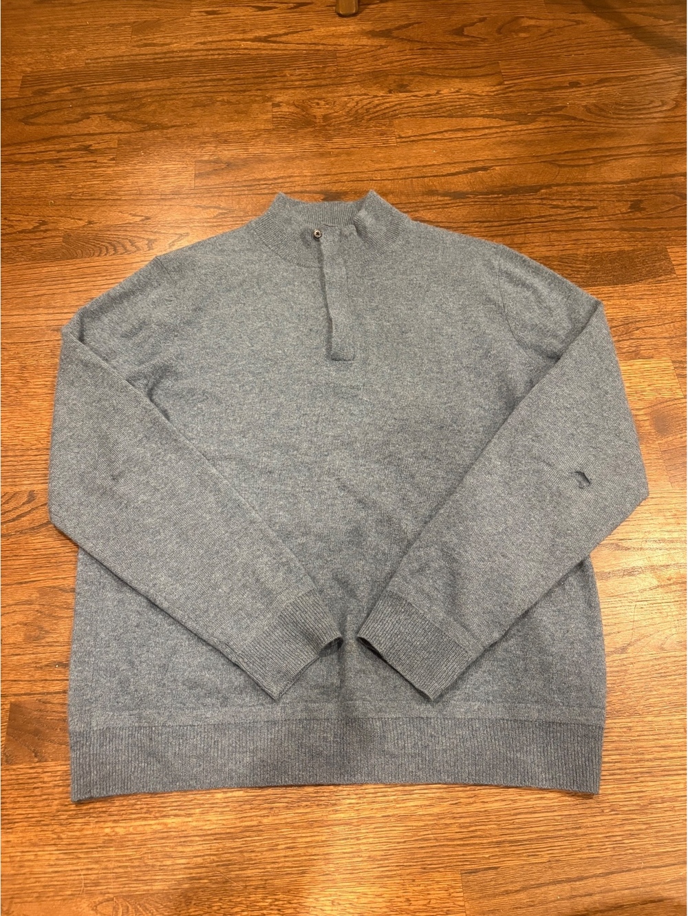 PLEASE READ Nordstrom Men's 100% Italian Cashmere Half-Zip Sweater Large